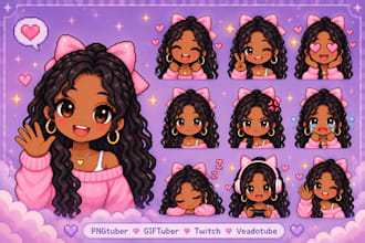 create chibi pixel art pngtuber gifttuber avatar veadotube twitch discord stream