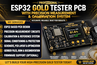 design esp32 gold tester pcb with precision measurement and calibration system