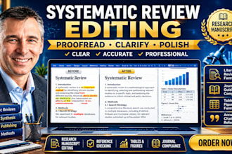 edit and proofread your systematic review manuscript for clarity and accuracy