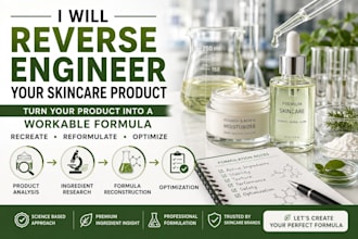 reverse engineer your skincare product into a workable formula