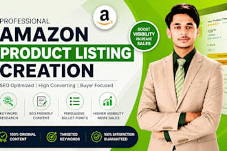 create fba product listing and amazon listing optimization