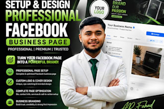 design a professional facebook page logo and cover banner
