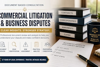 help resolve commercial litigation and business disputes