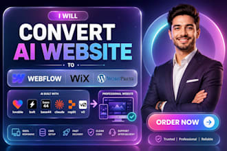 convert lovable bolt base44 claude replit v0 ai website to webflow wix wordpress