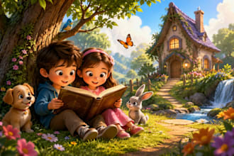 create beautiful childrens book illustrations and storybook art