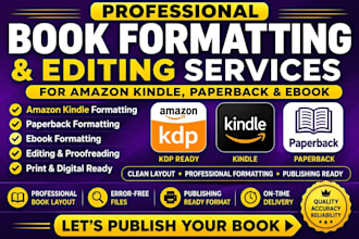 format, edit on amazon kindle paperback ebook formatting