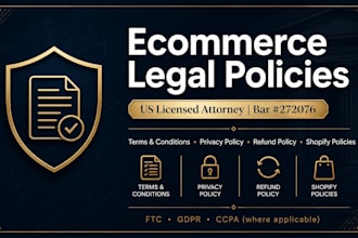 draft bulletproof shopify terms, privacy and refund policies