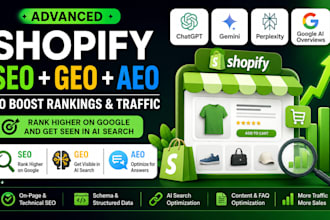 do advanced shopify SEO, GEO and aeo to boost ranking and traffic