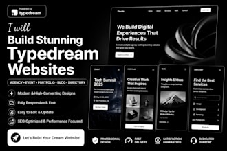 build typedream agency event landing page portfolio blog directory website