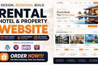 build rental website, hotel booking, property listing  direct booking