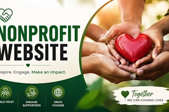 nonprofit website, charity website, donation website, ngo website, donation