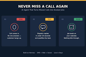build a custom ai agent for missed call follow up and booking