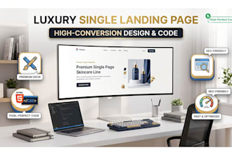 design and code a modern responsive HTML CSS landing page