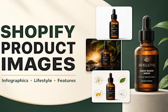 design shopify product listing images and infographics