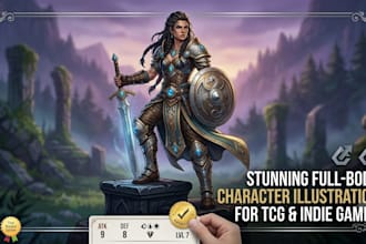 design custom card game art, tcg cards, and board game asset