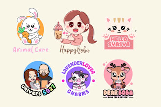 do kawaii chibi animal mascot for your