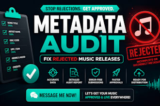 fix rejected music distribution and audit your metadata
