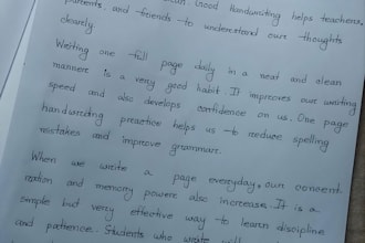 handwrite your text neatly and beautifully