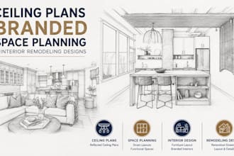 design ceiling plans, branded space planning and interior remodeling designs