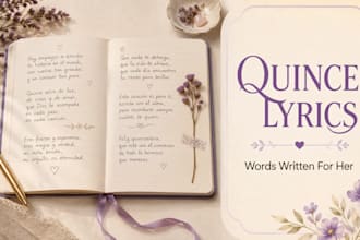 write custom spanish song lyrics, melodies for your quinceanera in any genre