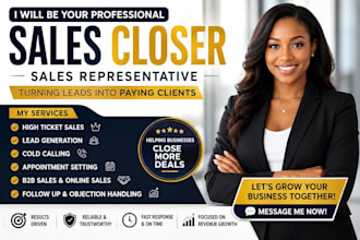 do appointment settings and close sales
