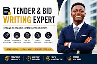prepare winning tender bids, government contracts, rfp and proposal responses