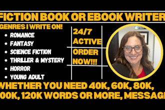 be your fiction book or ebook ghostwriter