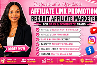 do affiliate link promotion recruit affiliate marketer for saas ecommerce brand