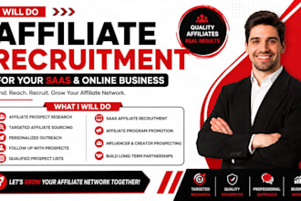recruit affiliate for your saas affiliate programe and affiliate marketing