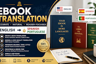 translate ebook, ebook translation, english to spanish, english to portuguese