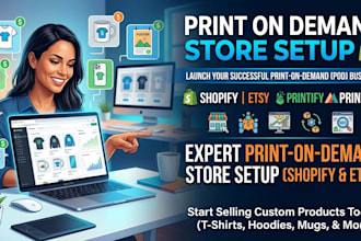 do print on demand store shopify pod store, printify printful etsy pod