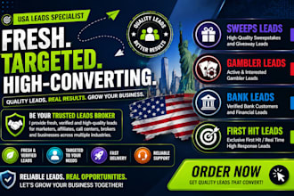 be your good sweeps leads broker, gambler leads, bank leads, first hit leads