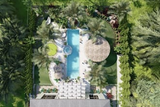 design 2d landscape design pool layout, site plan and outdoor space