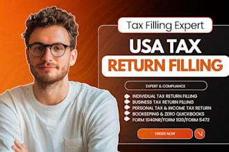 file US tax return and prepare form 5472, 1120, 1040nr for foreign owned llc