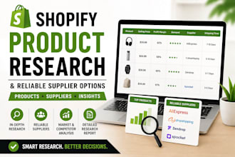 research shopify products and reliable supplier options