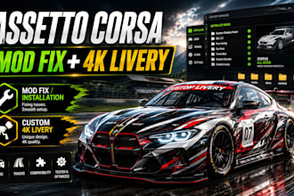 fix your assetto corsa mods and create stunning custom 4k car liveries