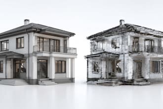 do 3d scan, point cloud to revit bim model for architecture and reconstruction