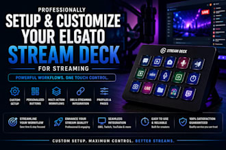 professionally setup and customize your elgato stream deck for streaming
