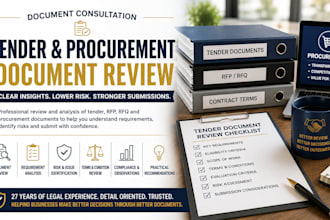 review your tender and procurement documents