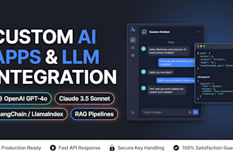build custom ai solutions and integrate llms like gpt and claude into your app
