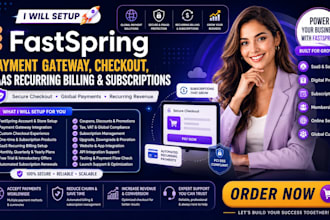 setup fastspring payment gateway checkout saas recurring billing subscriptions