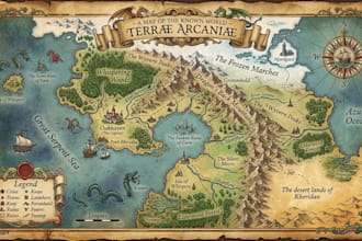 create map illustration, travel map, fantasy map, location map, tourist map