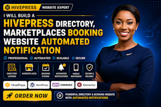 build a hivepress directory, marketplaces booking website automated notification