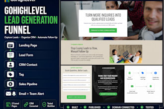 build a gohighlevel lead generation funnel with CRM automation