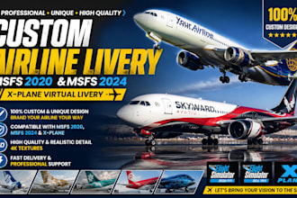 do custom msfs 2020 and msfs 2024 airline livery xplane virtual livery for msfs