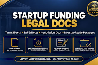 prepare startup funding documents to protect founders in negotiation