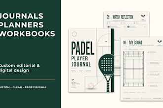 design a custom journal, planner, workbook or printable