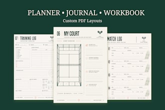 design a custom digital planner or journal for etsy