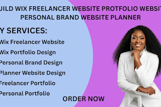 build wix freelancer website protfolio illustrator personal brand planner faang