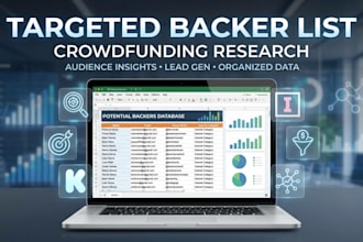 build a targeted list of potential backers and supporters